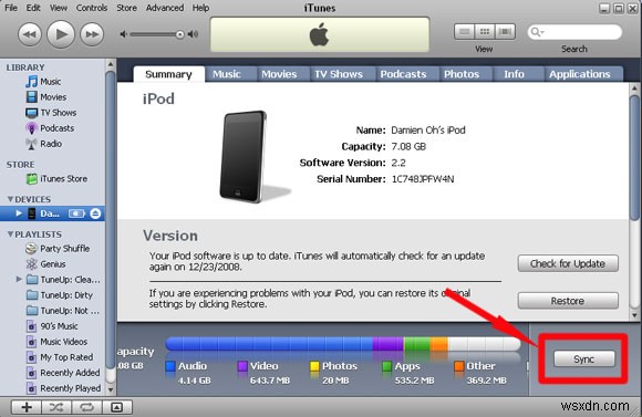Cách đồng bộ hóa iPod Touch với máy ảo Win XP trong Ubuntu Intrepid