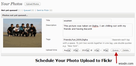 Cách lên lịch tải ảnh lên tài khoản Flickr của bạn