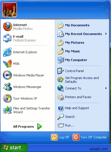 Đoạn trích:Xóa tên người dùng khỏi trình đơn bắt đầu của Windows XP