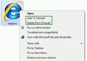 Cách chặn ứng dụng truy cập Internet từ trình đơn ngữ cảnh [Windows 7]