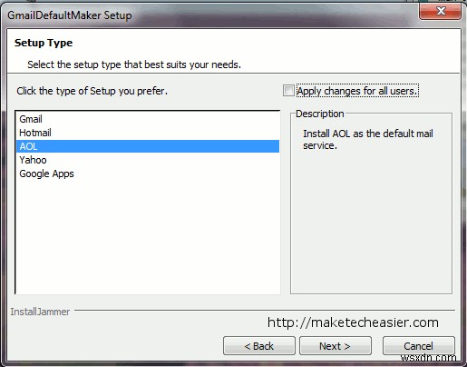 Hỏi MakeTechEasier:Cách đặt thư AOL làm trình xử lý email mặc định trong Windows