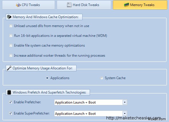 Cải thiện hiệu suất Windows của bạn với Mz 7 Optimizier