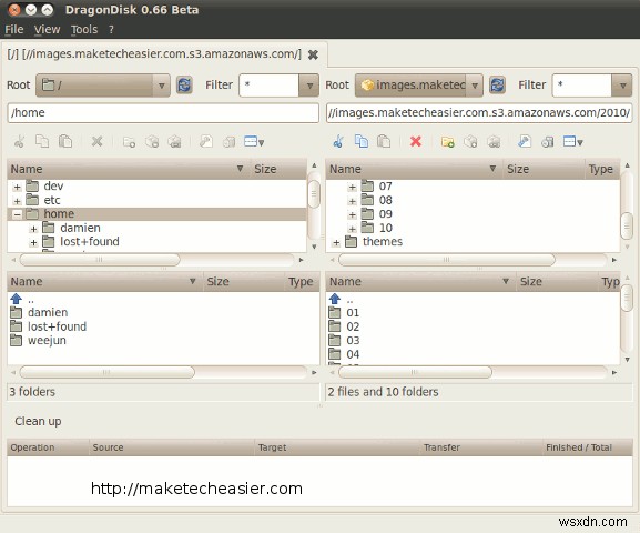 DragonDisk:Ứng dụng khách Amazon S3 Desktop miễn phí dành cho Linux và Windows