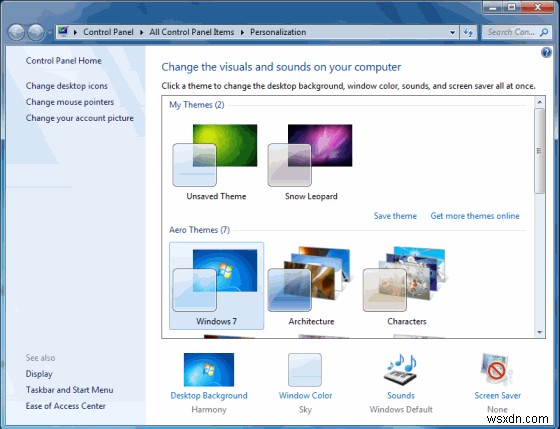 Cách tạo chủ đề Windows7 của riêng bạn