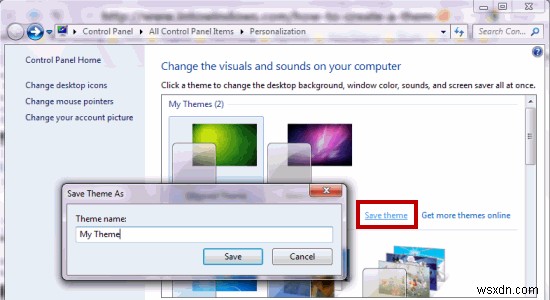 Cách tạo chủ đề Windows7 của riêng bạn