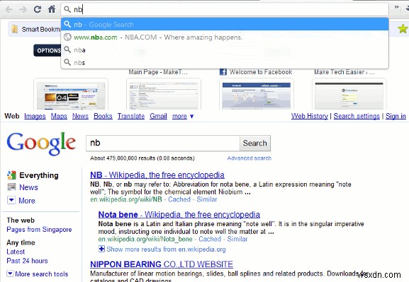 Đoạn trích:Bật Google Instant trong Thanh địa chỉ của Google Chrome (Chỉ dành cho Windows)