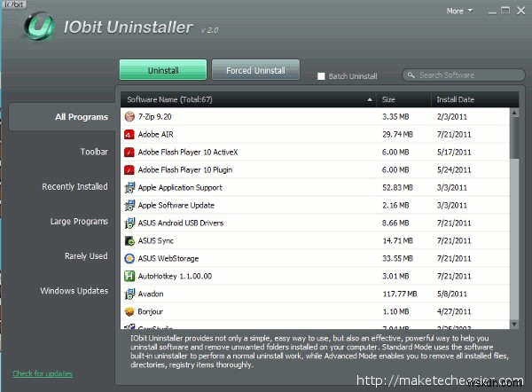 IOBit Uninstaller:Một công cụ di động tiện dụng để loại bỏ hoàn toàn các chương trình không mong muốn
