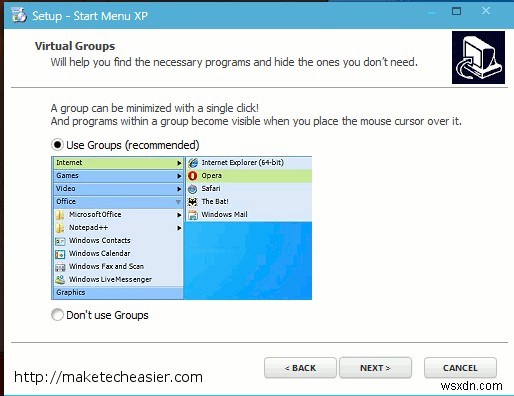 StartMenuXP Khôi phục Start Menu của bạn về Kiểu XP [Windows]