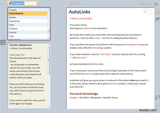 PpcSoft iKnow 2011 Professional Edition - Một giải pháp thay thế tuyệt vời cho OneNote