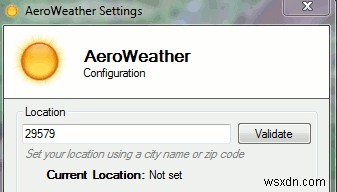 Nhận thông báo về sự thay đổi thời tiết với AeroWeather dành cho Windows 7
