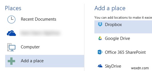 Thêm Dropbox và Google Drive vào Microsoft Office 2013