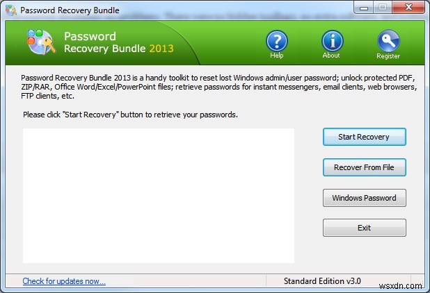 Khôi phục mật khẩu cho ứng dụng Windows với Gói khôi phục mật khẩu + Tặng phẩm