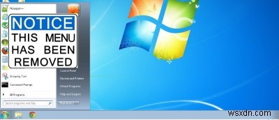 Nút Start trong Windows 8 để quay lại, nhưng không có menu Start