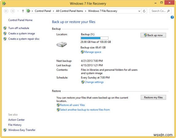 Cách thiết lập Windows Backup trong Windows 8 để lưu tệp và thư mục của bạn