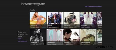 Sử dụng Instametrogram để xem, nhận xét và nhận ảnh Instagram được gắn thẻ địa lý trong Windows 8