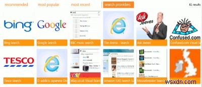 Cách thay đổi Công cụ tìm kiếm mặc định của Internet Explorer 10