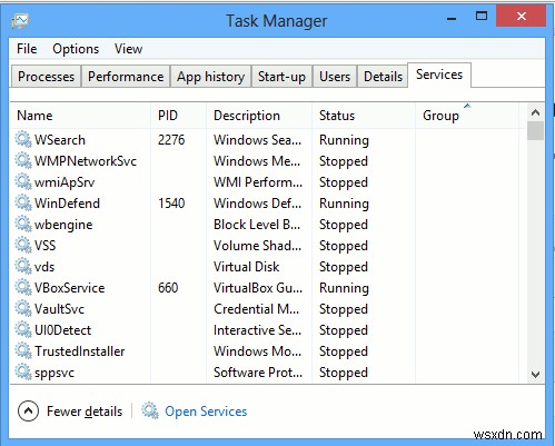 Cách quản lý các dịch vụ Windows trong Windows 8