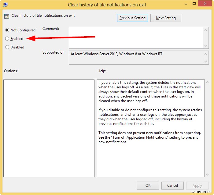 Cách xóa thông báo ứng dụng khi đăng xuất khỏi Windows 8