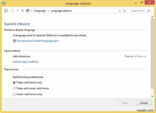 Cách thêm hoặc xóa gói ngôn ngữ trong Windows 8