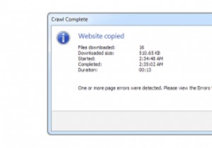 Lưu trang web để xem ngoại tuyến với WebCopy