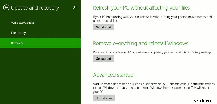 Cái nhìn chi tiết về cập nhật và khôi phục Windows 8.1