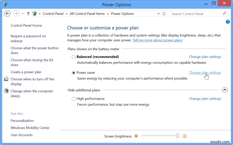 Tắt điều chỉnh độ sáng tự động trong Windows 8.1