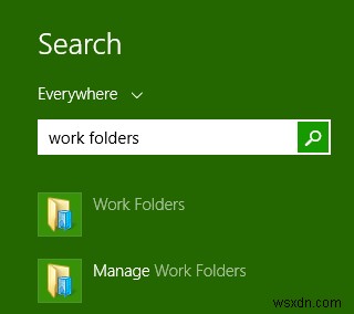 Thư mục công việc Mang bộ nhớ được đồng bộ hóa lên Windows 8.1