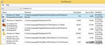 Tìm kiếm trong Windows dễ dàng hơn và nhanh hơn với SwiftSearch