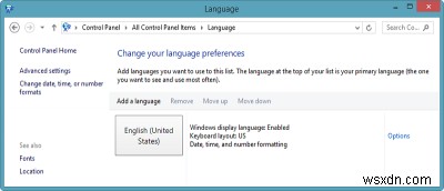 Cách đặt ngôn ngữ ứng dụng riêng lẻ trong Windows 8