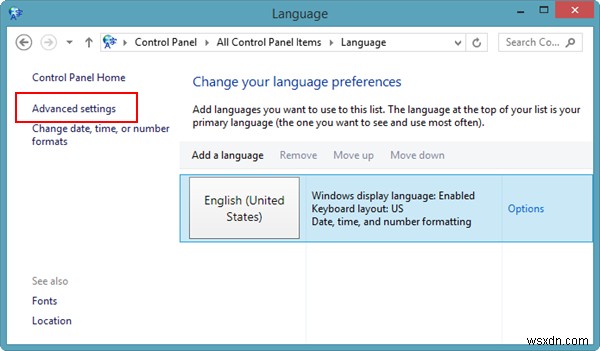 Cách đặt ngôn ngữ ứng dụng riêng lẻ trong Windows 8