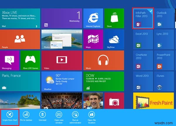 Cách xóa chương trình cài đặt sẵn trong Windows 8