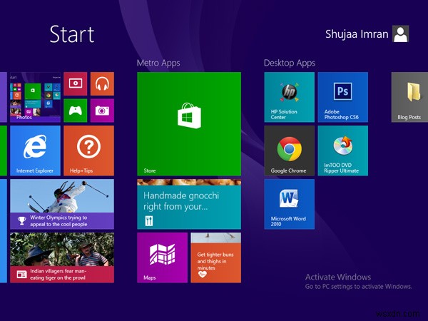 Sao lưu và khôi phục bố cục màn hình Windows 8 / 8.1