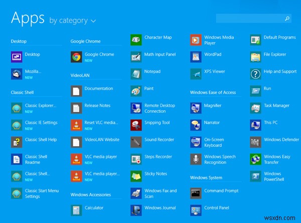 Thay thế màn hình Bắt đầu của Windows 8.1 bằng màn hình Ứng dụng