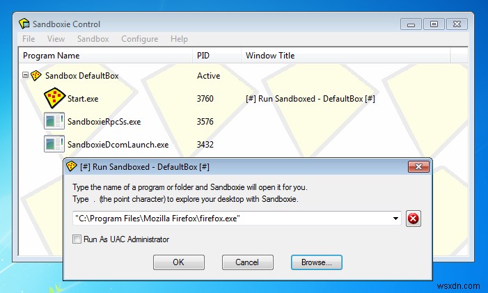 Sandboxie:Chạy các ứng dụng Windows trong Sandbox và bảo vệ bản thân khỏi phần mềm độc hại 