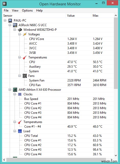 Cách kiểm tra nhiệt độ hệ thống của bạn trong Windows