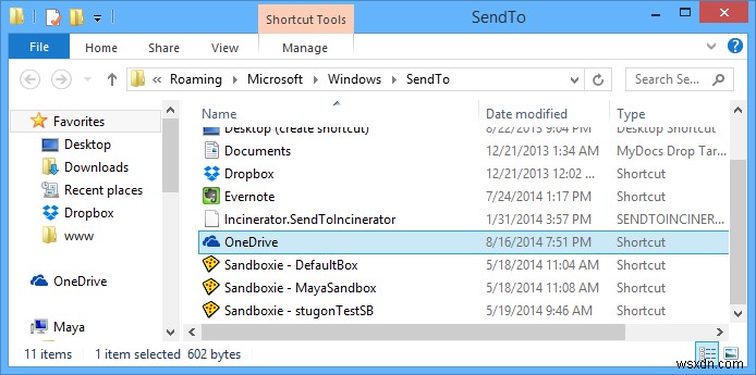 Cách thêm OneDrive để gửi tới trình đơn ngữ cảnh trong Windows
