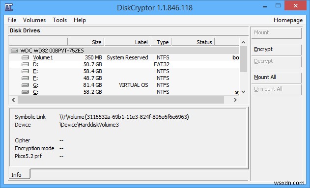 Cách sử dụng DiskCryptor để mã hóa phân vùng trong Windows