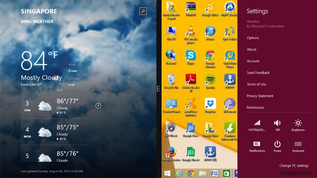 Cách chạy ứng dụng gốc và máy tính để bàn đồng thời trên Windows 8