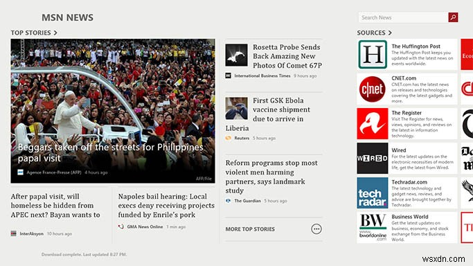 7 Ứng dụng tổng hợp tin tức hữu ích cho Windows 8