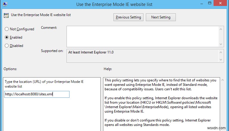 Cách bật Chế độ doanh nghiệp trong Internet Explorer 11
