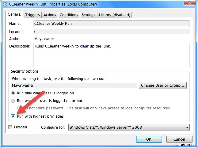 Cách lên lịch CCleaner chạy tự động bằng Windows Task Scheduler