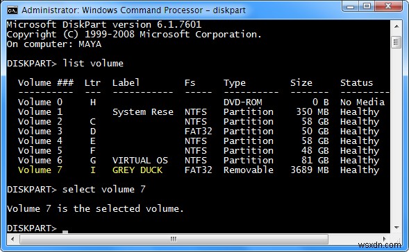 Cách xóa và gán các ký tự Drive trong Windows với Diskpart