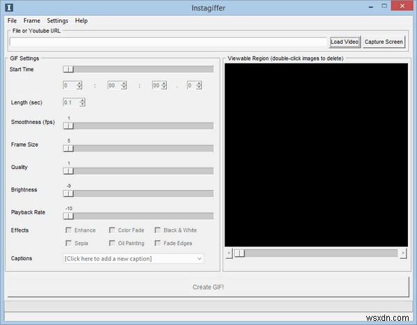 Instagiffer - Phần mềm miễn phí để tạo .GIF trong Windows