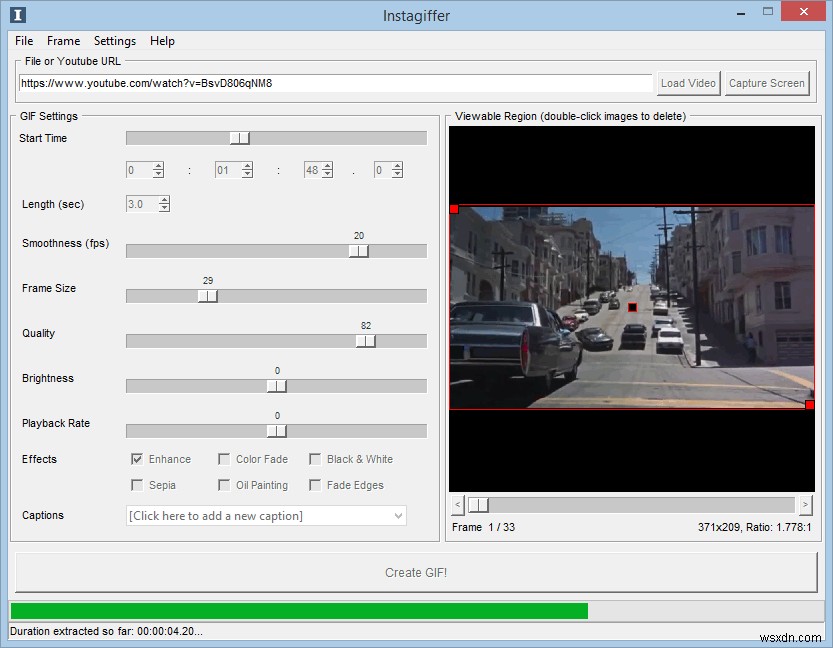 Instagiffer - Phần mềm miễn phí để tạo .GIF trong Windows