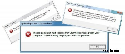 Cách sửa lỗi  MSVCR100.dll bị thiếu 