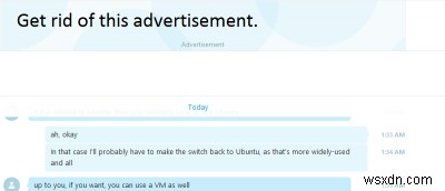 Cách xóa quảng cáo trong ứng dụng khách Skype Desktop