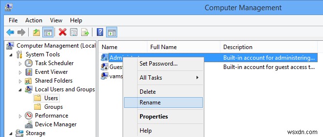 Cách đổi tên tài khoản quản trị viên trong Windows