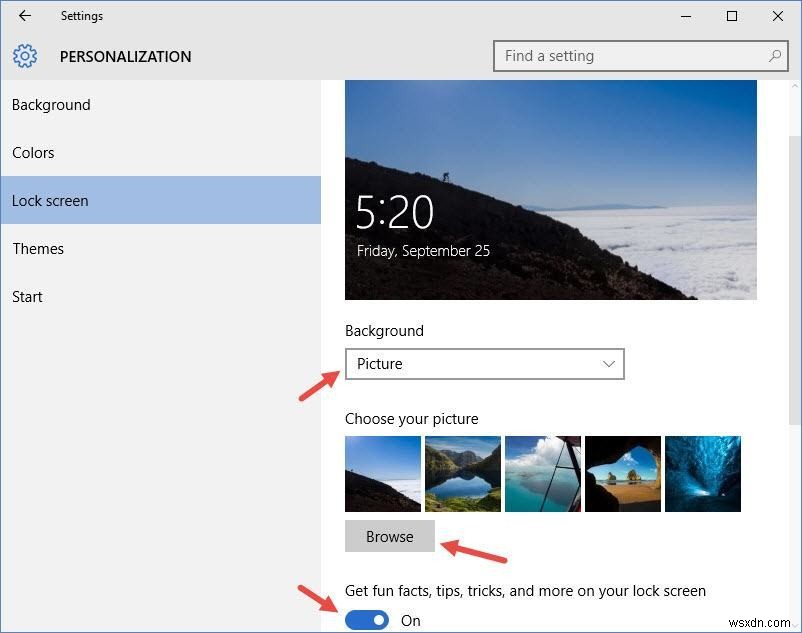 Cách tùy chỉnh màn hình khóa trong Windows 10