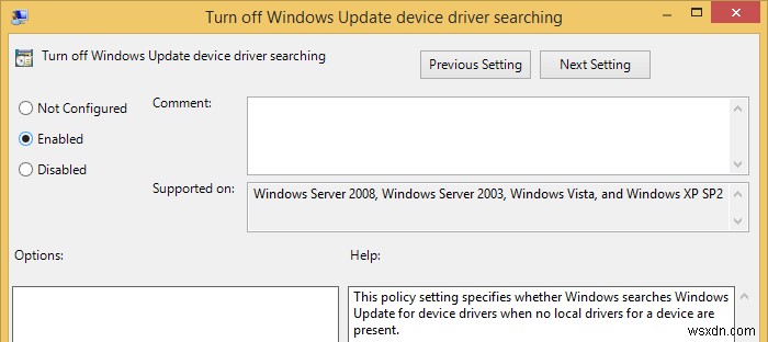 Cách tắt cập nhật trình điều khiển thông qua Windows Update