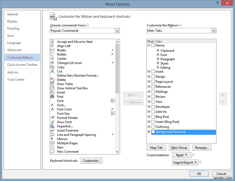 Cách khôi phục giao diện người dùng ruy-băng về giao diện cổ điển cho Microsoft Office